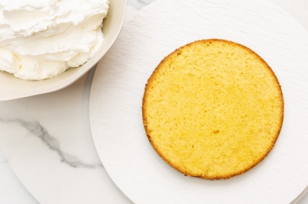 Preparazione Sponge cake con fragole fresche e panna - Fase 4 Preparazione Sponge cake con fragole fresche e panna - Fase 4