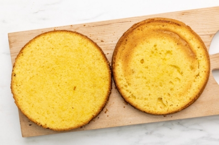 Preparazione Sponge cake con fragole fresche e panna - Fase 3 Preparazione Sponge cake con fragole fresche e panna - Fase 3