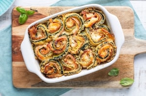 Preparazione Involtini di zucchine al forno - Fase 3