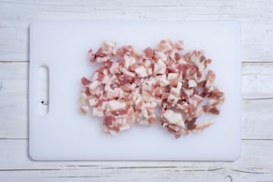 Preparazione Pasta zucchine e pancetta - Fase 1