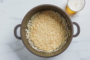 Preparazione Risotto ai fiori di zucca - Fase 1