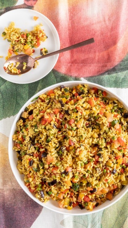 Insalata di riso vegetariana