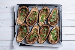 Preparazione Melanzane ripiene senza carne - Fase 4