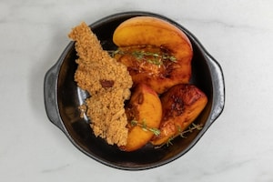 Preparazione Pesche con crumble e gelato alla vaniglia - Fase 4