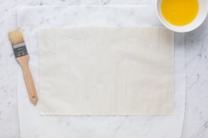 Preparazione Torta greca al limone e mirtilli - Fase 1