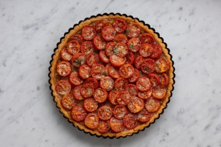 Preparazione Torta parmigiana di pomodorini - Fase 7 Preparazione Torta parmigiana di pomodorini - Fase 7