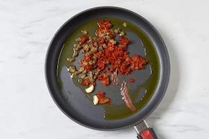 Preparazione Pasta con pomodori secchi  - Fase 2