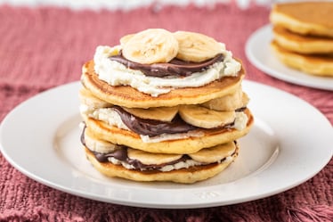 Pancake alla banana e cioccolato
