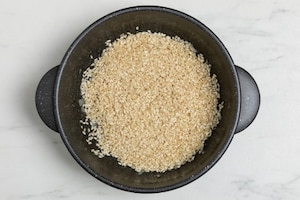 Preparazione Risotto ai quattro formaggi - Fase 1