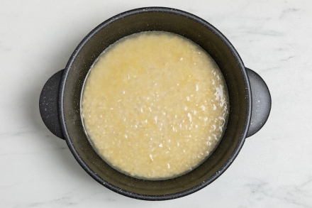 Preparazione Risotto ai quattro formaggi - Fase 2 Preparazione Risotto ai quattro formaggi - Fase 2