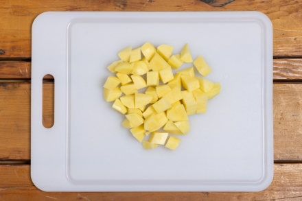 Preparazione Vellutata di zucca e patate  - Fase 1 Preparazione Vellutata di zucca e patate  - Fase 1