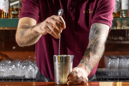 Preparazione Vesper cocktail - Fase 3 Preparazione Vesper cocktail - Fase 3