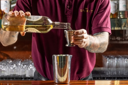 Preparazione Vesper cocktail - Fase 2 Preparazione Vesper cocktail - Fase 2