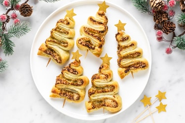 Alberelli di pasta sfoglia con pesto