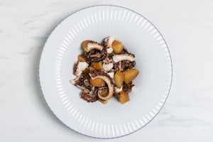 Preparazione Insalata di polpo e patate in pentola a pressione - Fase 4