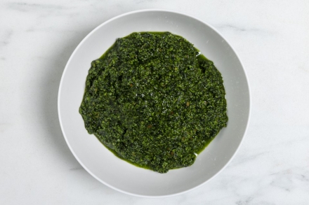 Preparazione Pesto di cavolo nero - Fase 2 Preparazione Pesto di cavolo nero - Fase 2