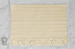 Preparazione Alberelli di pasta sfoglia al prosciutto e formaggio - Fase 1