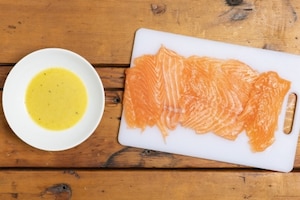 Preparazione Carpaccio di salmone marinato - Fase 1