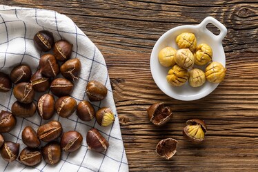 Castagne con friggitrice ad aria