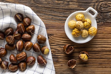 Castagne con friggitrice ad aria