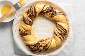 Preparazione Corona di babka al cioccolato - Fase 6