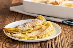Preparazione Crepes ai porri, pancetta e pecorino dolce - Fase 6