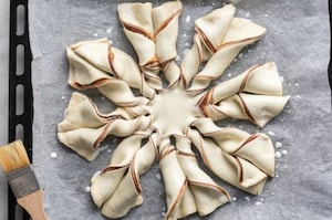 Preparazione Fiocco di neve di pasta sfoglia alla Nutella - Fase 3