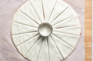 Preparazione Fiocco di neve di pasta sfoglia alla Nutella - Fase 2