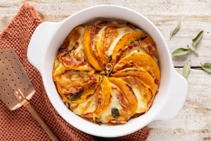 Preparazione Parmigiana di zucca, provola e pancetta - Fase 4