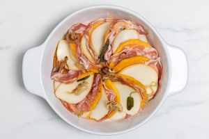 Preparazione Parmigiana di zucca, provola e pancetta - Fase 3