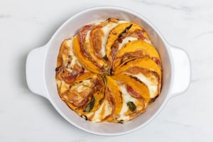 Preparazione Parmigiana di zucca, provola e pancetta - Fase 3