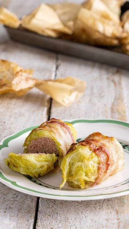 Involtini di verza con la carne 
