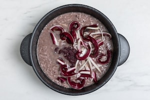 Preparazione Risotto al radicchio e gorgonzola - Fase 5