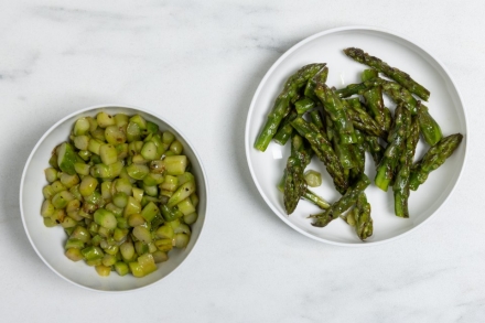Preparazione Flan di asparagi - Fase 2 Preparazione Flan di asparagi - Fase 2