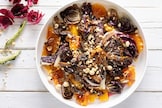 Insalata di radicchio, arance e fichi mandorlati
