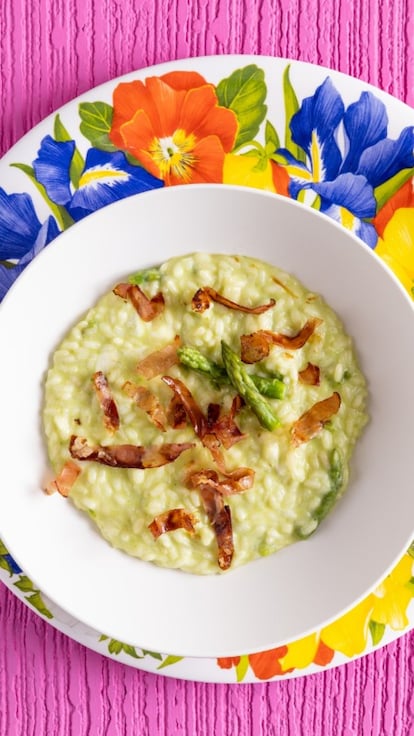 Risotto asparagi e speck