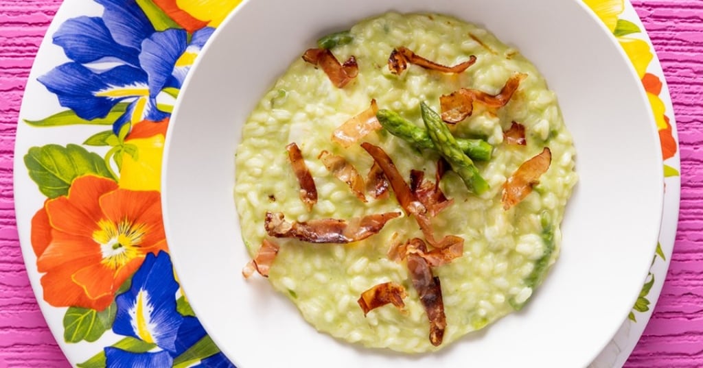 Ricetta Risotto asparagi e speck Cucchiaio d'Argento