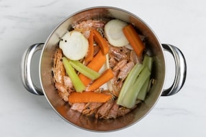 Preparazione Brodo di gamberi - Fase 2