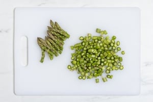 Preparazione Risotto asparagi e gamberi - Fase 2