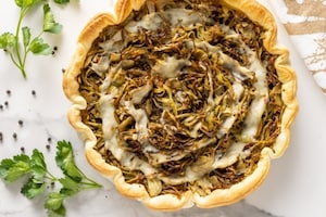 Preparazione Torta salata carciofi, ricotta e provolone - Fase 5