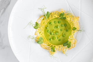 Vellutata di piselli e menta 
