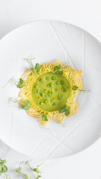 Vellutata di piselli e menta 