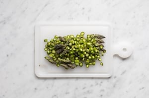 Preparazione Cheesecake monoporzione agli asparagi - Fase 2