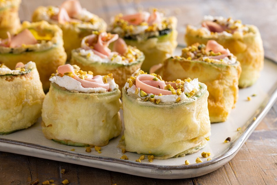 Involtini di zucchine fritte