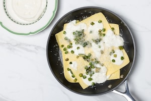 Preparazione Lasagne vegetariane in padella con verdure e squacquerone - Fase 5