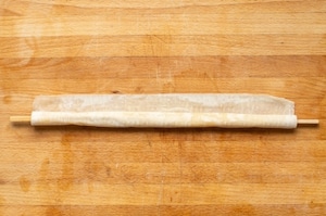 Preparazione Cestini di pasta fillo al cioccolato e lamponi - Fase 2