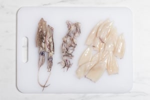 Preparazione Calamari in friggitrice ad aria - Fase 1