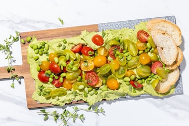 Hummus di edamame e piselli