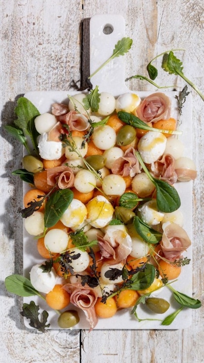 Melone, prosciutto e mozzarella