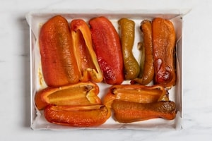 Preparazione Pasta con crema di peperoni - Fase 1